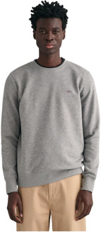 Gant Shield Crew Sweater Heren grijs - L