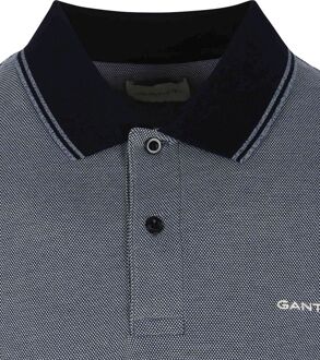 Gant Shield Oxford Piqué Poloshirt Navy Donkerblauw - M