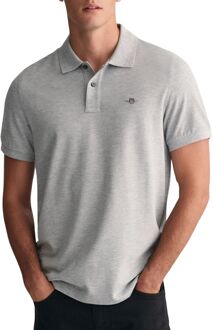 Gant Shield Piqué Poloshirt Grijs - S,L,XL,M,XXL,5XL