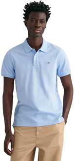 Gant Shield Piqué Poloshirt Lichtblauw - L,XL,M,XXL,3XL,5XL