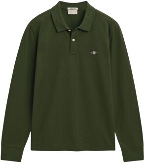 Gant Shield Piqué Rugger Longsleeve Polo Heren - XL