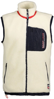 Gant Stijlvolle Fleece Vest voor Heren Gant , White , Heren - Xl,L