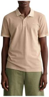 Gant Sunfaded Pique Polo Shirt Gant , Beige , Heren - 2Xl,Xl,L,M