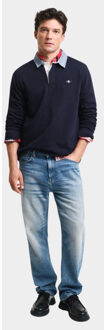 Gant Sweater chambray heavy rugger 2004082/433 Blauw - L