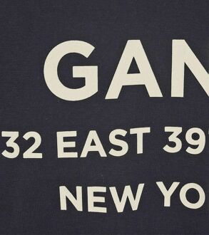 Gant T-shirt Graphic Logo Navy Donkerblauw - XXL