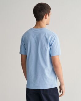 Gant T-shirt Shield Logo Lichtblauw - XL,M,XXL,4XL,5XL