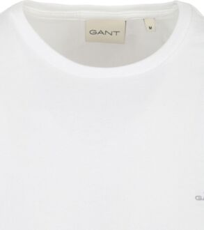 Gant T-shirt Shield Logo Wit - L,XL,M,XXL,3XL,4XL,5XL