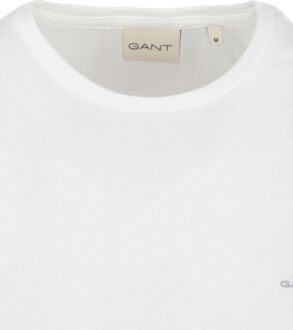 Gant T-shirt Shield Logo Wit - S,L,XL,M,XXL,3XL,4XL,5XL