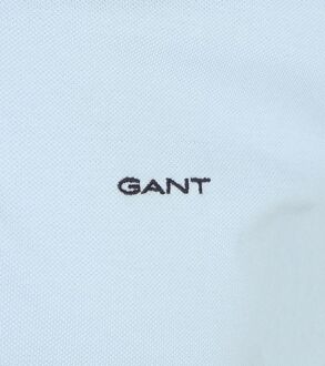 Gant Tipping Piqué Poloshirt Lichtblauw