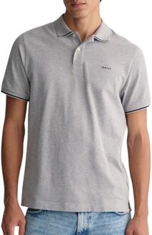 Gant Tipping SS Pique Rugger Polo Heren - L
