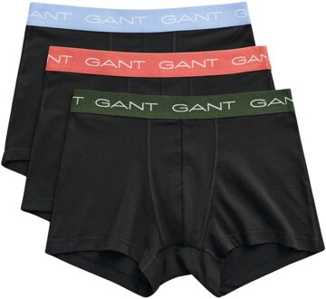 Gant Trunk Boxershorts Heren (3-pack) zwart - groen - oranje - 3XL