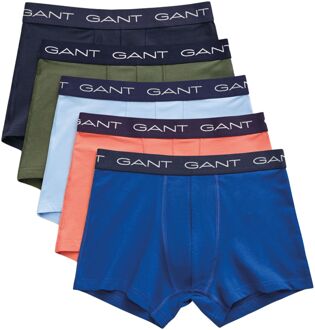 Gant Trunk Boxershorts Heren (5-pack) blauw - oranje - groen - XL