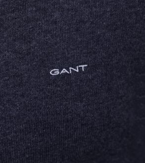 Gant Vest Lamswol Navy Blauw - XXL