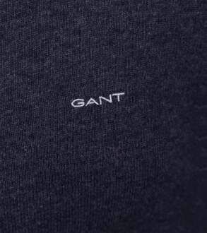 Gant Vest Lamswol Navy Blauw