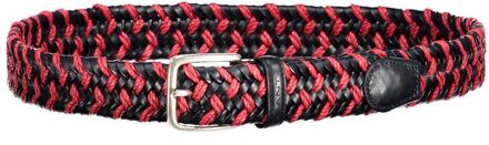 Gant Vlechtleren Riem Roodmarine Zwart