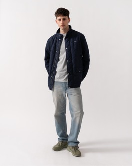 Gant Winterjack quilted windcheater mid jacke 7006497/433 Donkerblauw