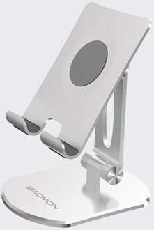 Gaomon GMS03 Aluminium Telefoon Stand Opvouwbare & Slijtvaste Desktop Telefoon En Tablet Houder zilver