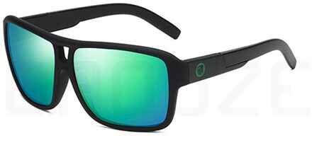 Gaooze Gepolariseerde Zonnebril Voor Mannen Anti-Glare Vierkante Glazen Voor Rijden Zonnebril Vintage Zonnebril Mannen Gepolariseerde LXD139 zwart groen / PC