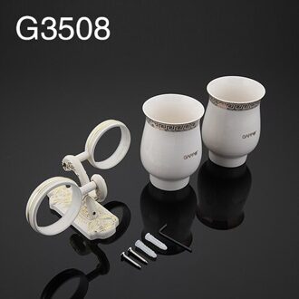 GAPPO 1 Set Wall-mount Zinklegering Bekerhouder Cetamic Cups Badkamer Accessoires Dubbele Tandenborstelhouder Organizer