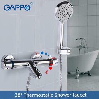 Gappo Bad Thermostatische Kraan Bad Waterval Mengkraan Douche Mixer Kranen Wandmontage Kraan Water Kranen Y22729