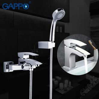 GAPPO bathroom faucet shower system wall mounted bathtub faucet basin faucet chrome tap bathroom wash basin mixer set