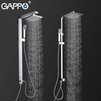GAPPO Bathroom Shower Faucets Bath Shower System Wall Mounted Faucet Mixer Tap Rain Shower Set Waterfall ABS Panel Massage