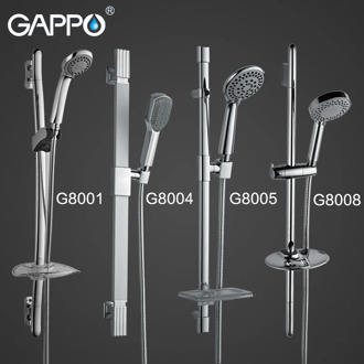 GAPPO Bathroom Shower Slide Bar Stainless Steel Hand Shower Bar Wall Mount Hand Shower Set Soap Dish Holder Sprayer Set Shower