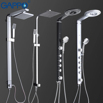 GAPPO bathroom shower system set bath shower tap wall mounted faucet mixer wall shower set Waterfall ABS Panel Massage GA2401