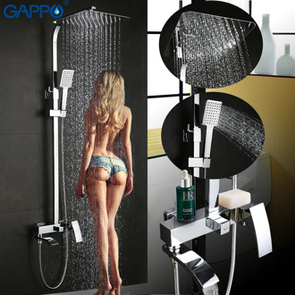 GAPPO bathtub faucet wall mounted bathroom shower faucet set Bath Shower bath mixer taps waterfall stainless shower head shower