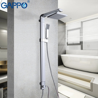 GAPPO rain shower system bathroom shower faucets set bath tap wall mounted faucet mixer wall Waterfall ABS Panel Massage