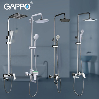 GAPPO Shower System Bathroom Shower Set Faucet Taps Bath Mixer Bathtub Set Waterfall Shower Set Chrome Rain Shower Head