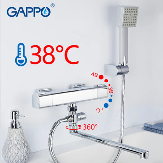 GAPPO shower system chrome bathroom shower wall mounted thermostat bathtub faucets brass bath taps shower mixer griferia