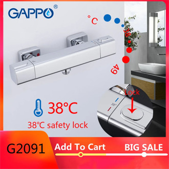 GAPPO shower system thermostatic Bath Shower taps waterfall Bathtub mixer tap rainfall shower thermostat tap torneira