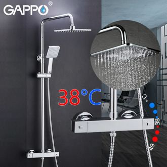 GAPPO shower system thermostatic shower faucets waterfall faucet set shower system Bathtub tap Wall Mounted mixer tap bathroom