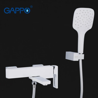 GAPPO Shower System white wall mounted shower faucet do anheiro taps brass bathroom rainfall shower bathtub faucet mixers