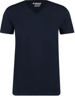 Garage 2-Pack Basic T-shirt Bio V-Neck Donkerblauw - 3XL,L,M,XL,XXL