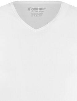 Garage 2-Pack Basic T-shirt Bio V-Neck Wit - L,M,XL,XXL