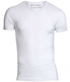 Garage 202 - T-shirt 1-pack Body Fit V-Hals Wit - XL