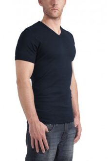 Garage 302 - T-shirt 1-pack Semi Body Fit V-Hals Navy - XL