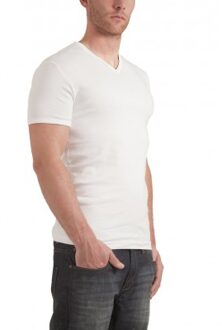 Garage 302 - T-shirt 1-pack Semi Body Fit V-Hals Wit - XXL