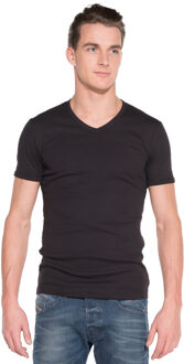 Garage 302 - T-shirt 1-pack Semi Body Fit V-Hals Zwart - L
