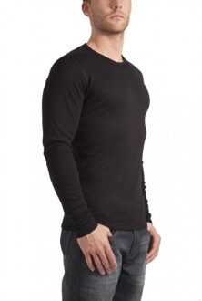 Garage 303 - T-shirt 1-pack Semi Body Fit Long Sleeve R-Hals Zwart - XL