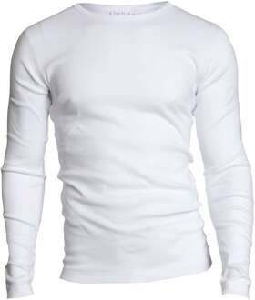 Garage 303 - T-shirt R-neck l/sl semi Body Fit White - XXL - 100% cotton 1x1 rib