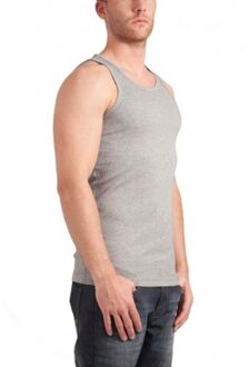 Garage 401 - Singlet 1-pack Semi Body Fit Ronde Hals Grijs Melee - XXL