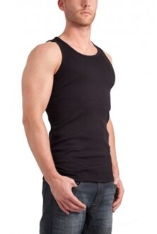 Garage 401 - Singlet 1-pack Semi Body Fit Singlet Zwart - XXL