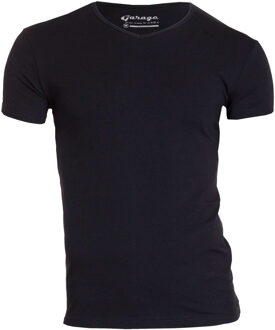 Garage Basis t-shirt v-hals bodyfit zwart Print / Multi - XXXL