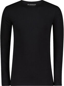Garage Bodyfit t-shirt longsleeve o neck black Zwart - XL