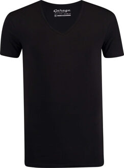 Garage Diepe V-Neck  Heren T-shirt Zwart Maat L