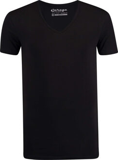 Garage Heren T-shirts Diepe V-Hals Zwart Body Fit-1 Pack