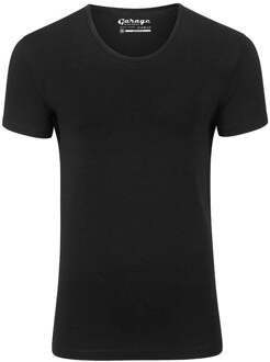 Garage T-Shirt Deep Round Neck Black S